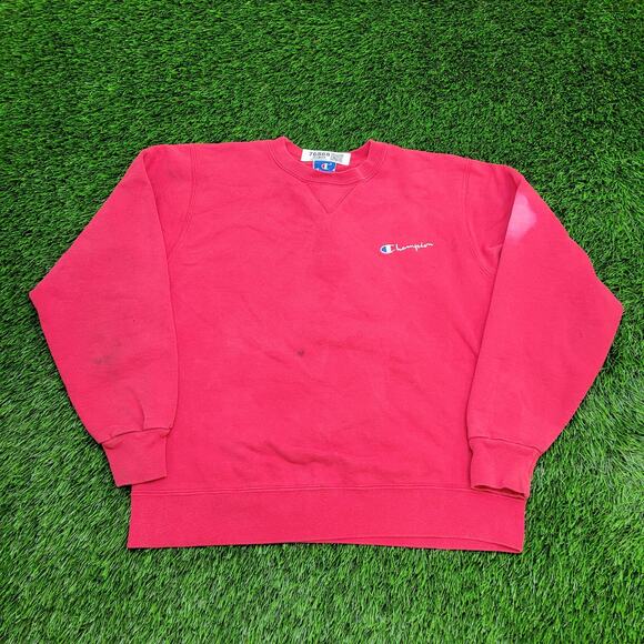 Vintage Champion Sweatshirt Womens Large 21x23 Script Logo - Picture 1 of 16